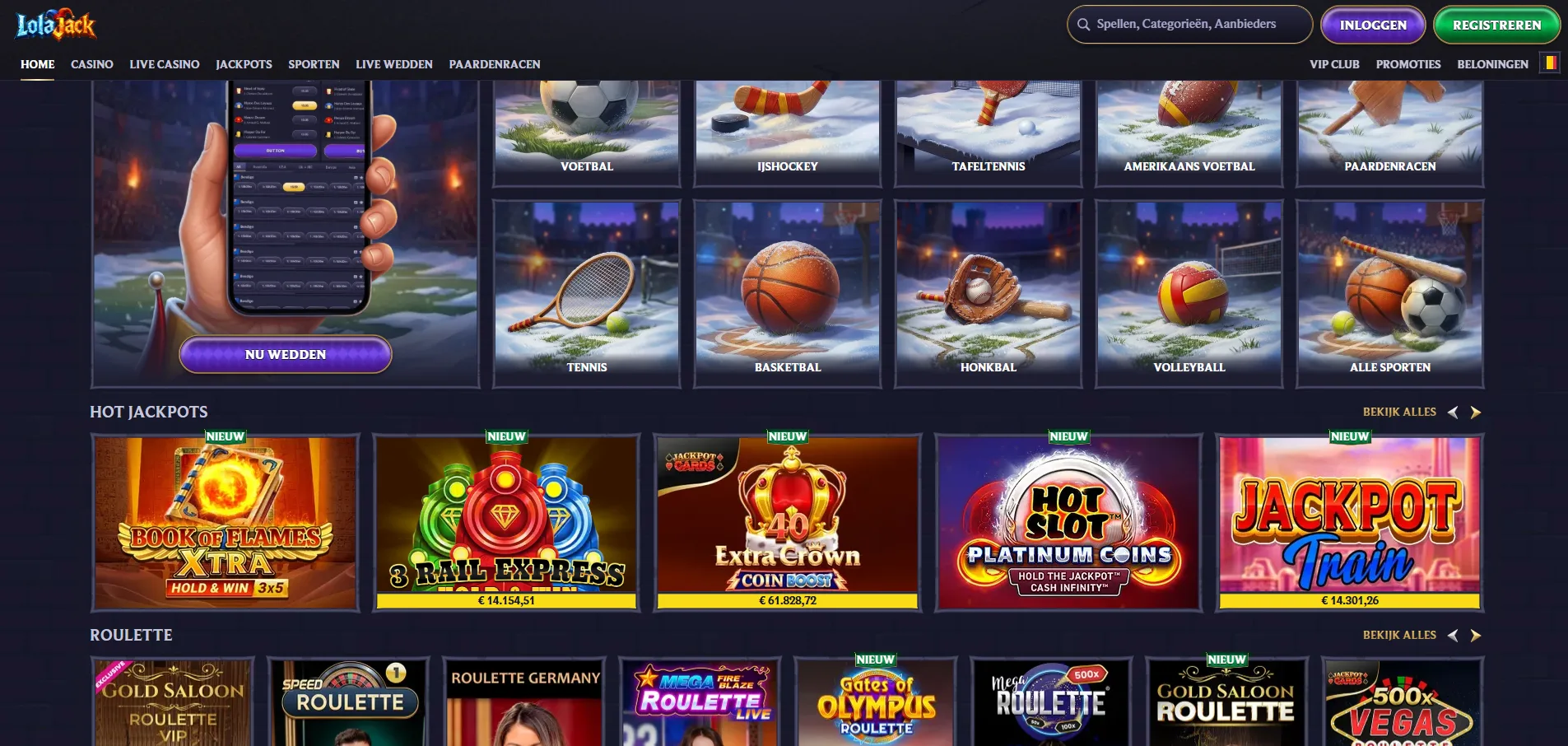 Lolajack Casino Spellen